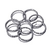 304 Stainless Steel Twisted Open Jump Rings STAS-WH0021-13P-1