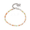 Shell Pearl & Glass Beaded Bracelets for Women BJEW-JB10414-1