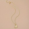 Moon & Heart Brass Micro Pave Clear Cubic Zirconia Pendant Necklaces FS-WG7C282-01-2