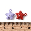 Spray Painted Alloy Rhinestone Pendants FIND-Z120-07-3