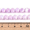Anti-Tarnish Electroplate Glass Beads Strands GLAA-T025-8mm-14G-4