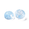 Transparent Spray Painted Glass Beads GLAA-I050-09G-3