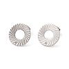 Non-Tarnish 201 Stainless Steel Stud Earring Findings STAS-G266-07P-1