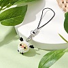 Sheep Glass Seed Beads Charms Mobile Straps HJEW-MZ00117-2