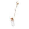 Empty Glass Wishing Bottle Pendant Decorations HJEW-JM02662-03-2