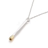 Brass Matchstick Pendant Necklaces NJEW-F279-01S-RS-1