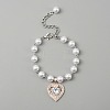 Heart Alloy Rhinestone Puppy Cat Pendant Necklace AJEW-WH0248-251-1