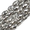 Electroplate Glass Beads Strands X-EGLA-D015-15x10mm-34-1