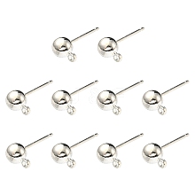 Brass Ball Post Ear Studs KK-YW0001-11S