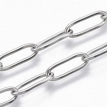 Tarnish Resistant 304 Stainless Steel Paperclip Chains CHS-S006-JN957-1