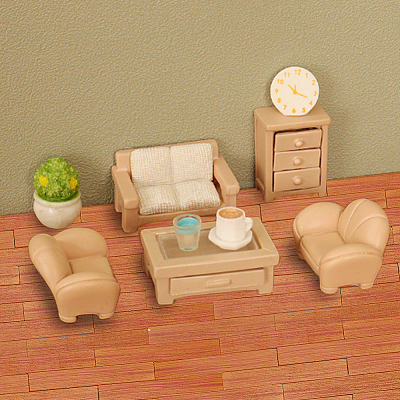 2 Sets 40Pcs Mini Wood Floor Sticker DIY-GO0002-34-1