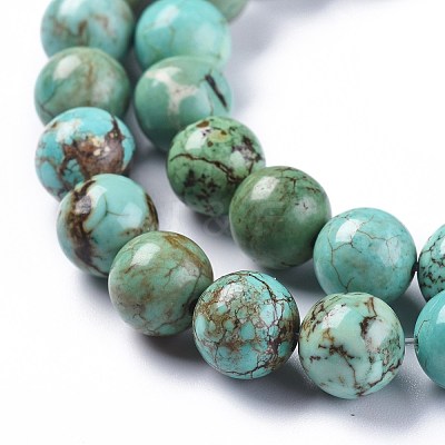 Natural Howlite Beads Strands X-TURQ-F017-02-10mm-1