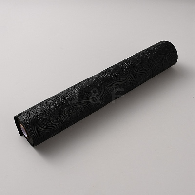 Flower Pattern PVC Leather Fabric DIY-WH20076-42B-1