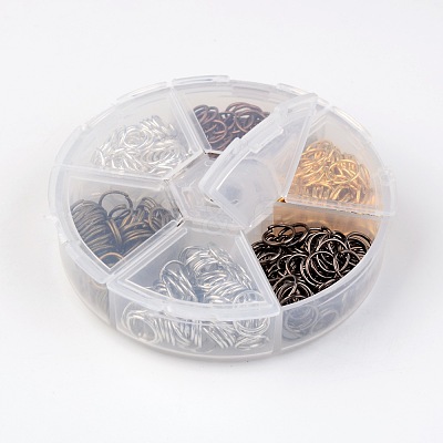 1 Box 6 Color Iron Open Jump Rings IFIN-X0025-8mm-NF-B-1