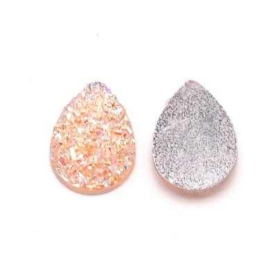Druzy Resin Cabochons RESI-WH0026-01H-1