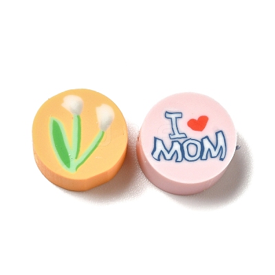 Mother's Day Handmade Polymer Clay Beads CLAY-E001-01B-1