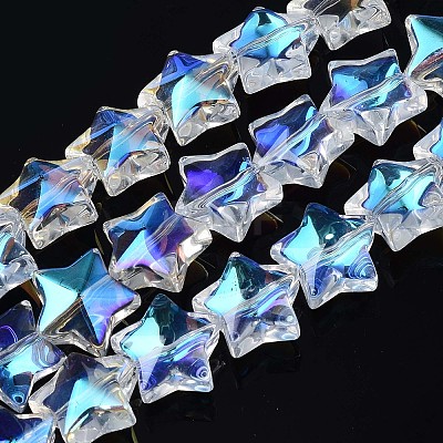 Electroplate Glass Beads Strand X-EGLA-S188-18-B03-1