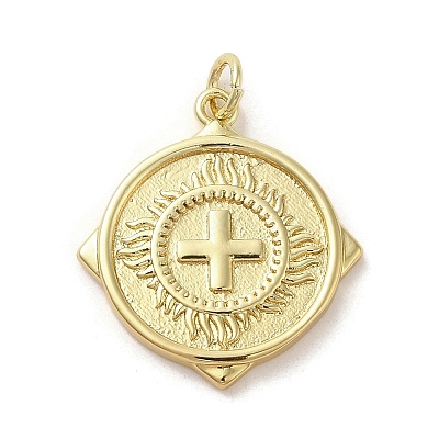 Brass Pendants KK-E091-07G-1