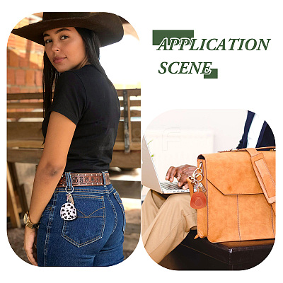 DIY West Cowboy Theme Iron Keychain Making Kit DIY-TA0009-40-1