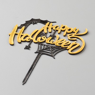 Acrylic Halloween Cake Insert Card Decoration X-DIY-H109-10-1