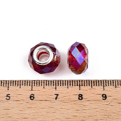 Transparent Glass European Beads GPDL-N004-D14mm-A05-1