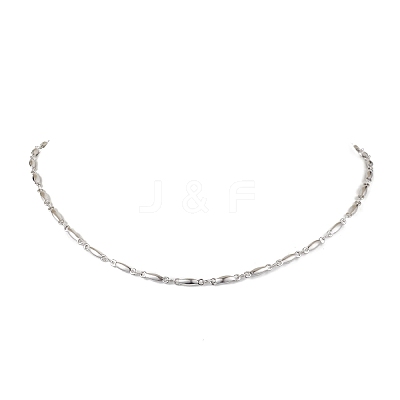 Non-Tarnish 304 Stainless Steel Bar Link Chain Necklaces NJEW-JN04927-02-1