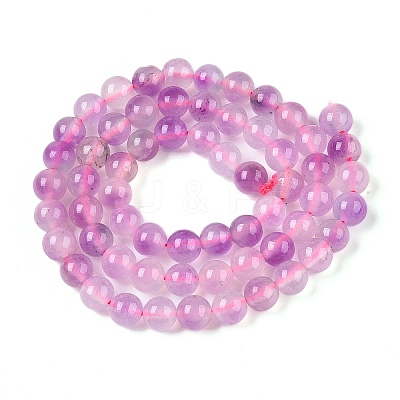 Dyed Natural White Jade Beads Strands G-T138-6mm-210-17-1