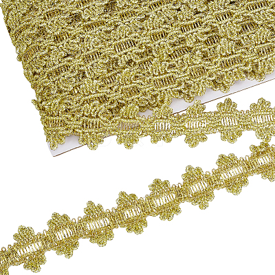 Polyester Wavy Lace Ribbon OCOR-WH0082-365A-1