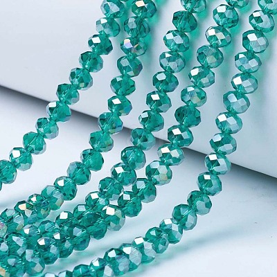 Electroplate Glass Beads Strands EGLA-A034-T8mm-B04-1