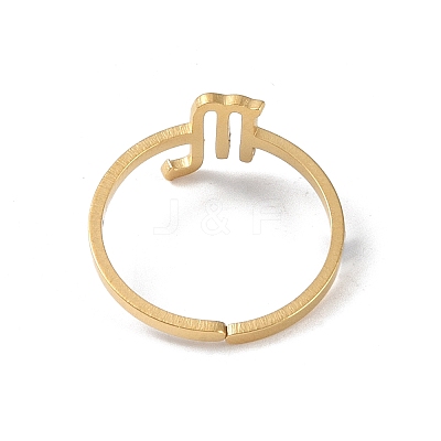 Real 18K Gold Plated 304 Stainless Steel Adjustable Finger Ring RJEW-L115-01G-11-1