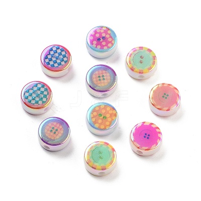 UV Plating Printed Acrylic Beads OACR-S140-04-1