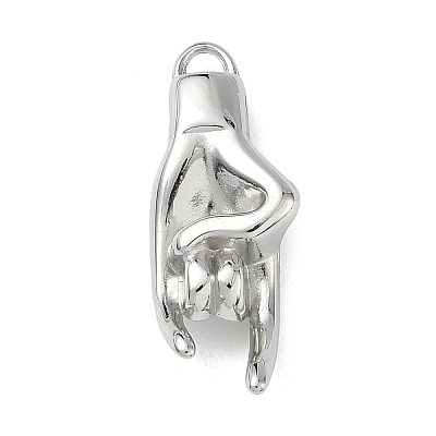 304 Stainless Steel Pendants STAS-P423-07P-1
