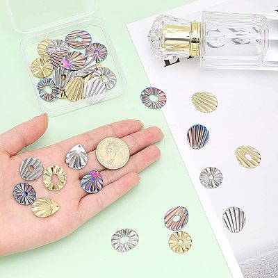 30Pcs 304 Stainless Steel Pendant STAS-CA0001-76-1