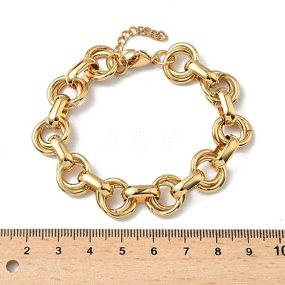 304 Stainless Steel Rolo Chain Bracelets for Women BJEW-S176-01G-A-1