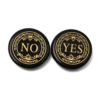 Engraved Natural Obsidian Decision Stones GG-CBA6D08-C01-1