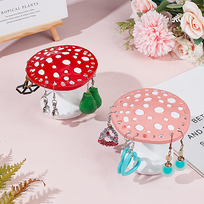 2Pcs 2 Colors Resin Earring Display Stands EDIS-CP0001-01-1