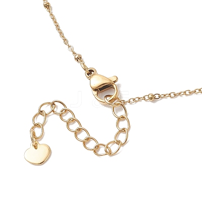 Natural Cultured Freshwater Pearl Potato Pendant 304 Stainless Steel Satellite Chain Necklaces for Women NJEW-JN05770-1