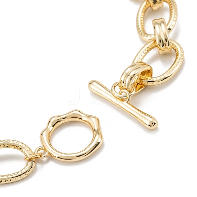 Brass Link Bracelets BJEW-K221-01G-1