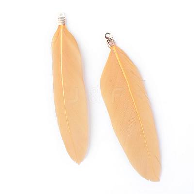 Goose Feather Pendants FIND-Q055-G11-1