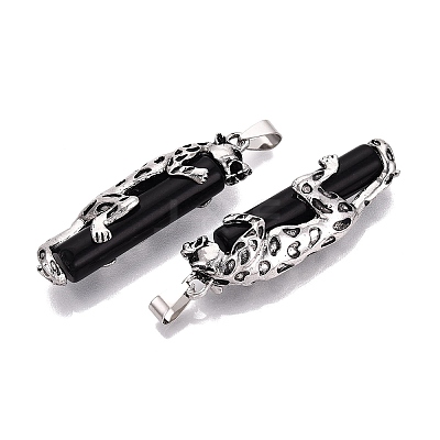 Alloy Glass Big Pendants GL-N004-04AS-1
