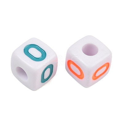 Opaque Acrylic Enamel European Beads AC-ACBA1794-04O-1
