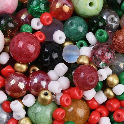 DIY Lampwork Beads & Glass Seed Beds Jewelry Making Findings Kits SEED-K010-01A-1