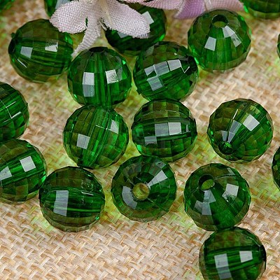 Transparent Acrylic Beads TACR-NH0001-G-12-1
