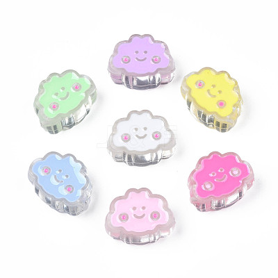 Transparent Acrylic Beads X-ACRC-S039-01-1