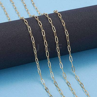 Soldered Brass Paperclip Chains CHC-G005-06G-01-1