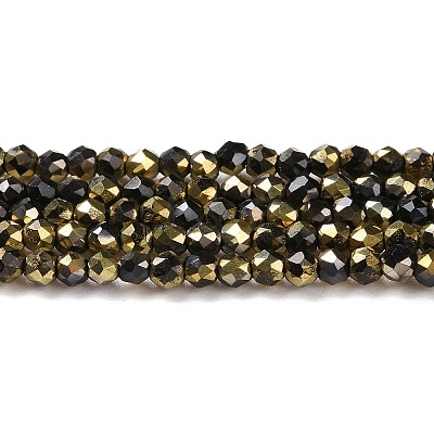 Electroplate Glass Beads Strands GLAA-H021-01A-HP04-1