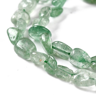 Natural Green Strawberry Quartz Beads Strands G-G018-70-1