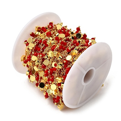 Brass Flat Round Link Chains CHC-H114-07G-07-1