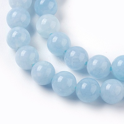 Dyed Natural White Jade Beads Strands G-P407-01-1