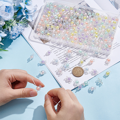 200Pcs Transparent Acrylic Beads TACR-UN0001-04-1